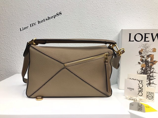 Loewe專櫃羅意威女款Puzzle系列中號拼色純色手提手拎單肩斜挎包 10171 lyw1304